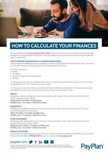 Financial wellbeing how to calculate your finances into calendar months thumbnail