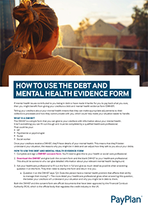 Debt and mental health evidence form thumbnail